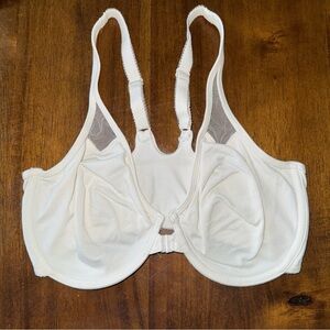 Wacoal 65124 Unlined Racerback Front Close Underwire Bra White Size 32D